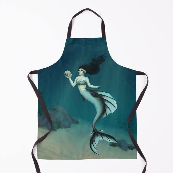 Item preview, gloomy mermaid with skull designed and sold by pixelcow333.