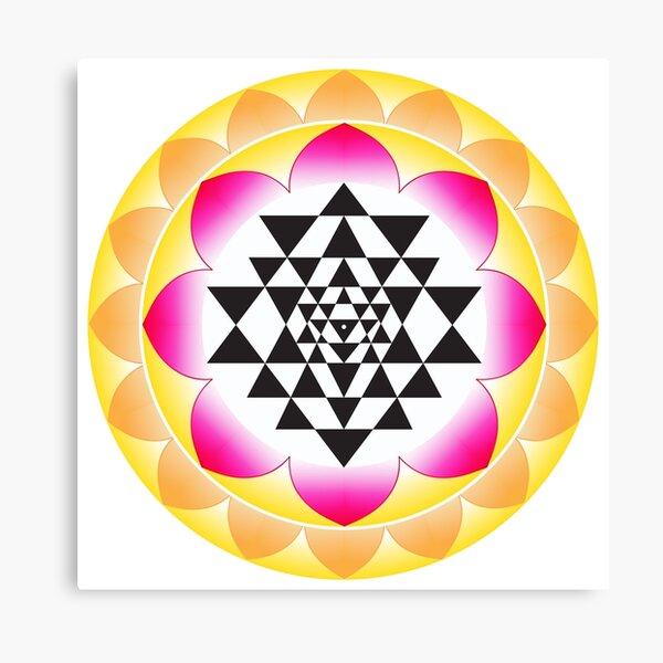 Item preview, Sri Yantra yellow pink designed and sold by Milan Sensiart.