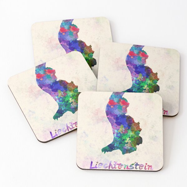 Item preview, liechtenstein watercolor map  designed and sold by paulrommer.