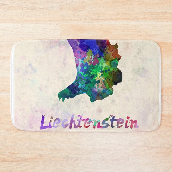 Item preview, liechtenstein watercolor map  designed and sold by paulrommer.