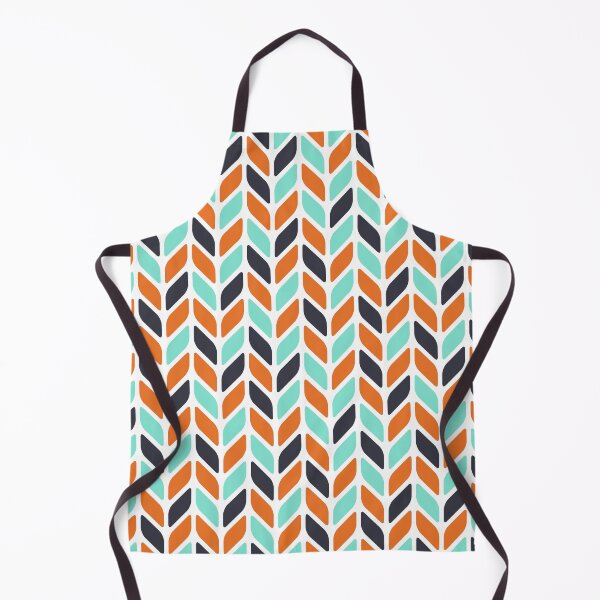 Item preview, Mid Century Modern Chevron - Orange, Mint + Ink designed and sold by NolkDesign.