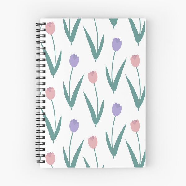 Item preview, Seamless pattern of pink and violet tulips on the   whitebackground. designed and sold by Victoria Riabov.