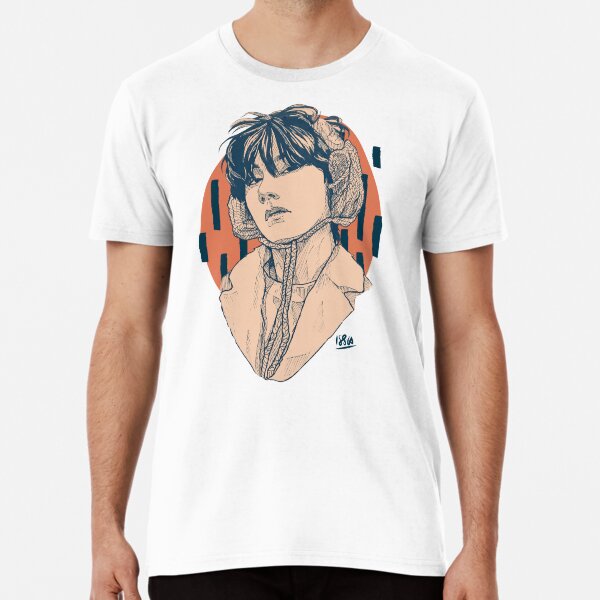 Taehyung Line Art (Ver2) Premium T-Shirt