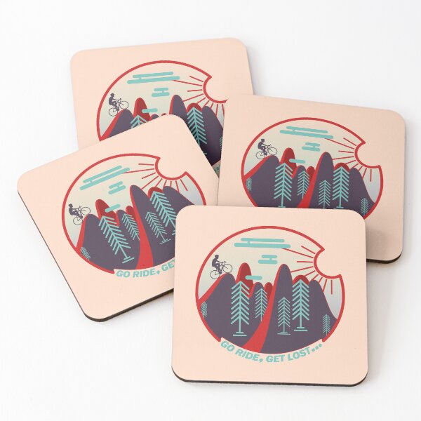 Item preview, Cyclist Climbing Hills Late Summer Colors designed and sold by RabeDesigns.