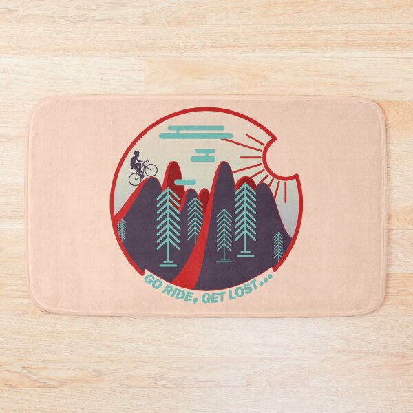 Item preview, Cyclist Climbing Hills Late Summer Colors designed and sold by RabeDesigns.