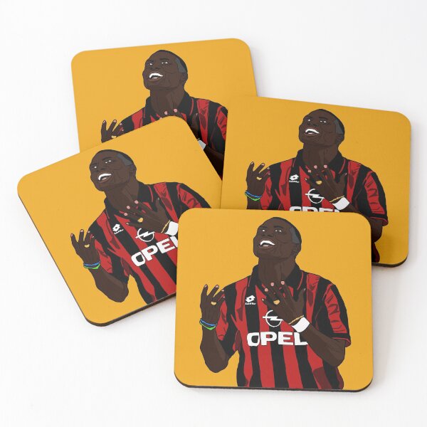 Item preview, George Weah AC Milan Portrait designed and sold by TheSportsDraw.