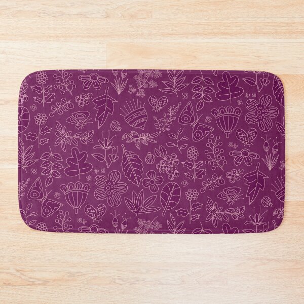 Item preview, Garden Scatter - Plum (floral pattern) designed and sold by PaisleyMcNoodle.