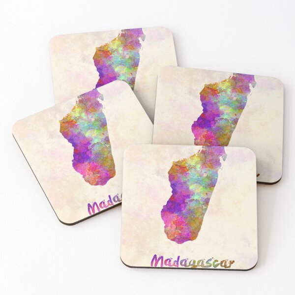 Item preview, madagascar watercolor map  designed and sold by paulrommer.