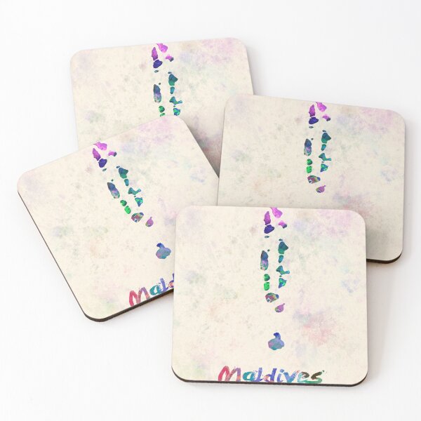 Item preview, maldives watercolor map  designed and sold by paulrommer.