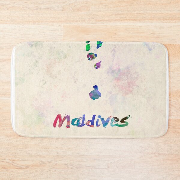 Item preview, maldives watercolor map  designed and sold by paulrommer.
