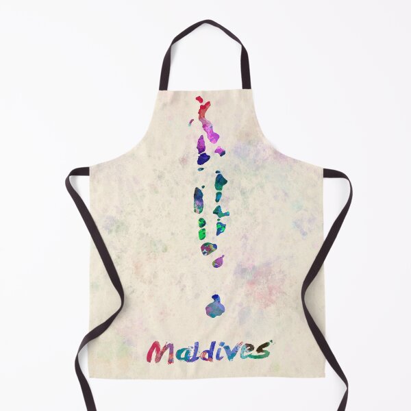 Item preview, maldives watercolor map designed and sold by paulrommer.