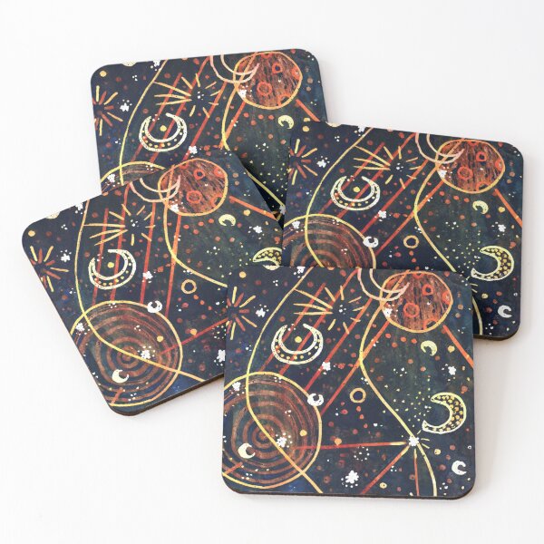 Item preview, cosmic watercolor painting designed and sold by rysunki-malunki.