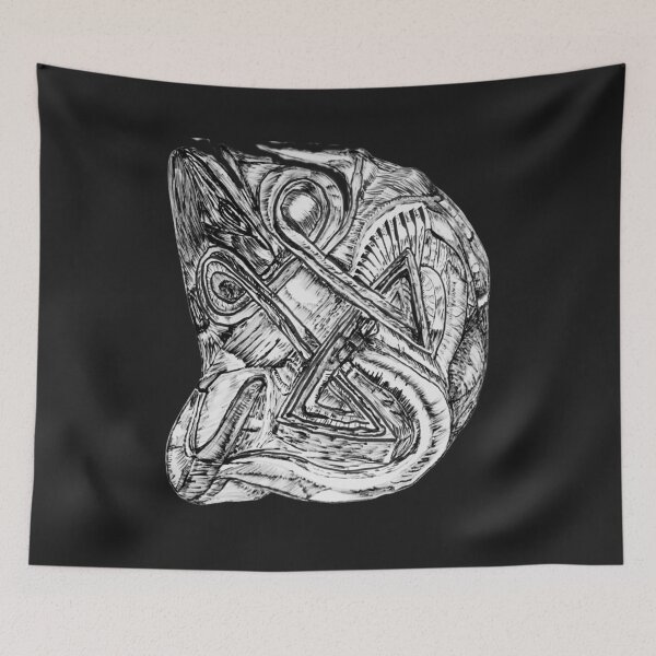 Item preview,  black and white brush pen drawing designed and sold by asharpriest.