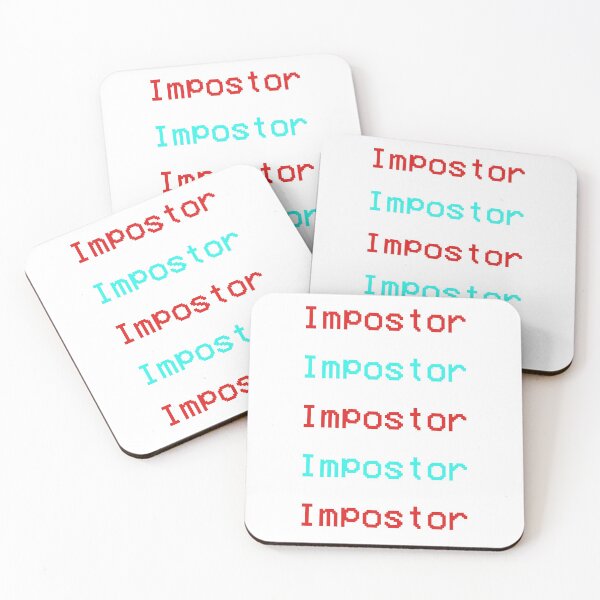 Item preview, Impostor Videogame Stickers Set Cyan Red designed and sold by stickertopic.