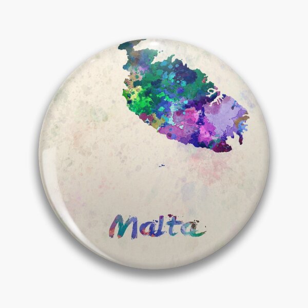 Item preview, malta watercolor map  designed and sold by paulrommer.