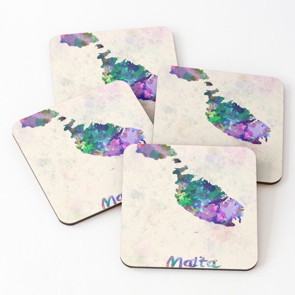 Item preview, malta watercolor map  designed and sold by paulrommer.