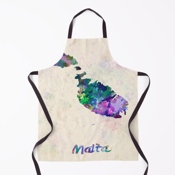 Item preview, malta watercolor map designed and sold by paulrommer.
