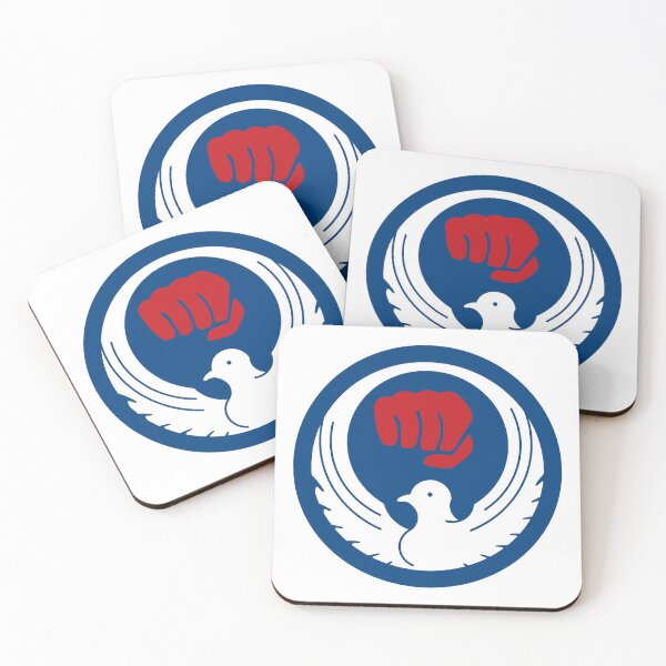 Item preview, Wado Karate Dove & Fist (Blue Background, White Dove, Red Fist) designed and sold by metalfury.