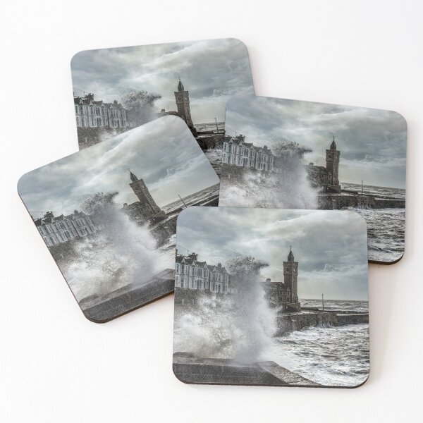 Item preview, Porthleven Harbour  Cornwall through the  Storm waves designed and sold by kathleenjean.