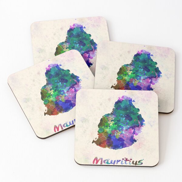 Item preview, mauritius watercolor map  designed and sold by paulrommer.