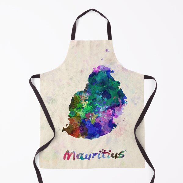 Item preview, mauritius watercolor map designed and sold by paulrommer.