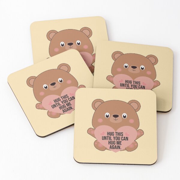 Item preview, HUG THIS UNTIL YOU CAN HUG ME AGAIN - Teddy Bear Giving Hugs designed and sold by Cr1sV.