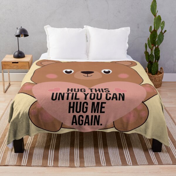 Item preview, HUG THIS UNTIL YOU CAN HUG ME AGAIN - Teddy Bear Giving Hugs designed and sold by Cr1sV.