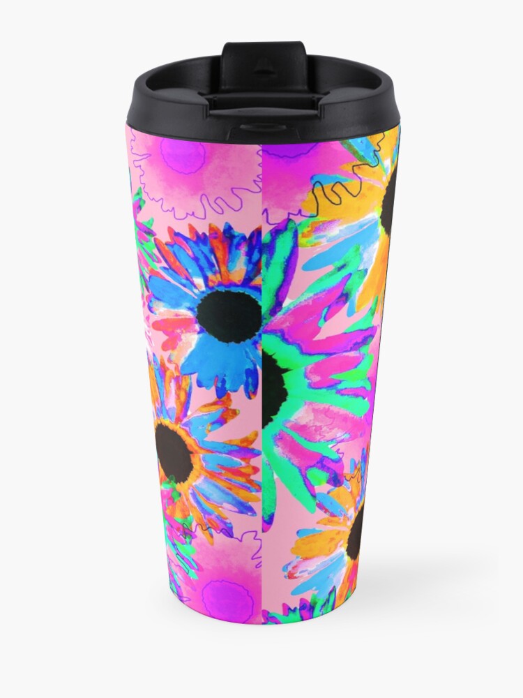 Alternate view of Wildflower - Bright Pink Travel Mug