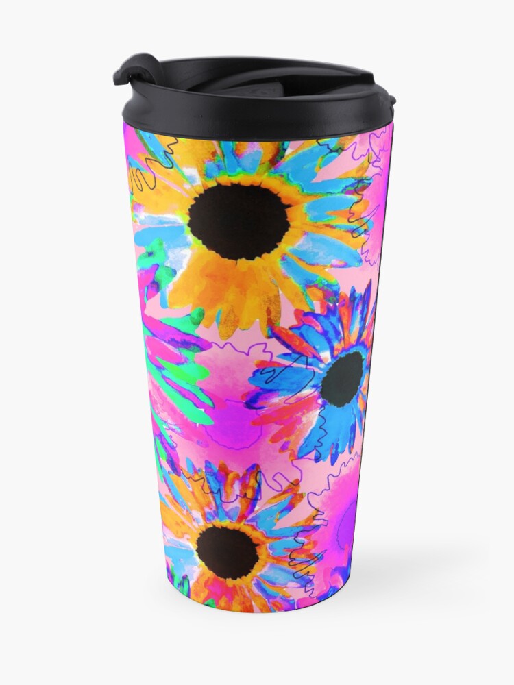 Alternate view of Wildflower - Bright Pink Travel Mug