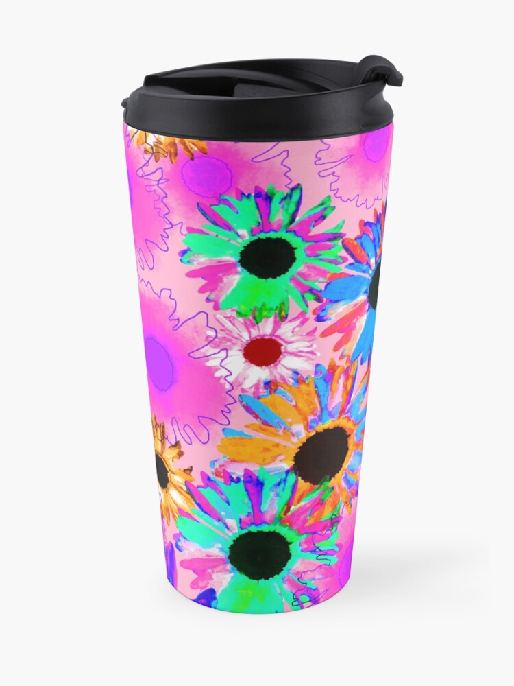 Alternate view of Wildflower - Bright Pink Travel Mug