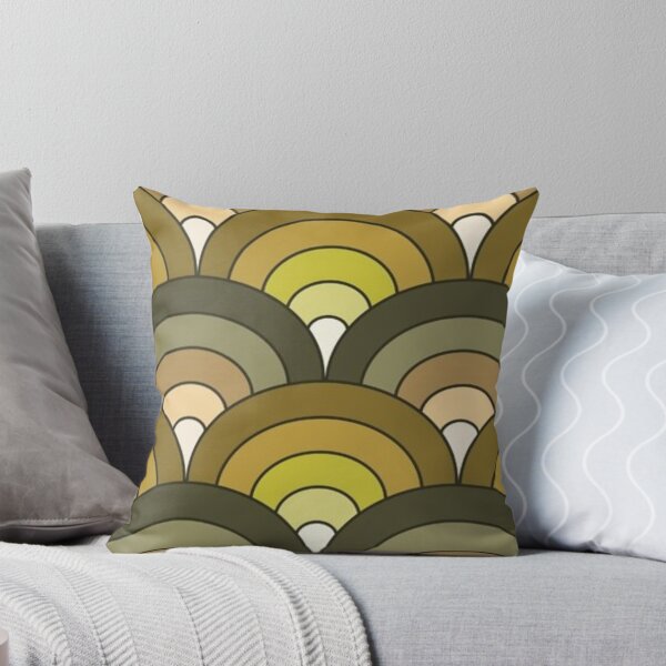 Item preview, Brown and Green Rainbow Design Retro Pattern designed and sold by AMS-ART.