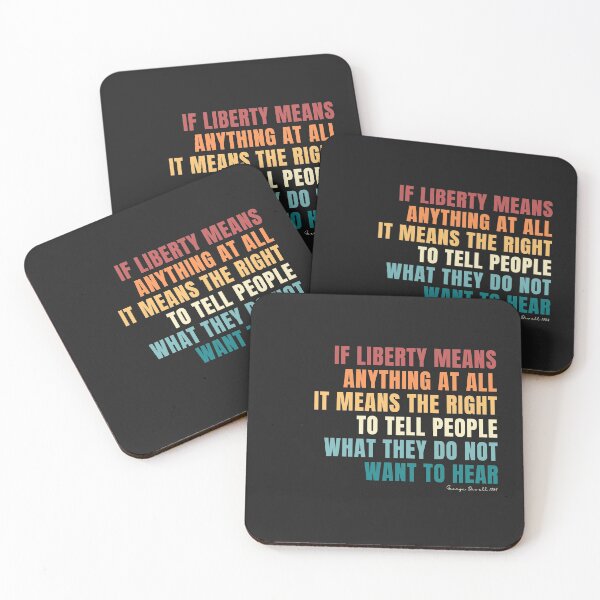 Item preview, Orwell 1984 quote designed and sold by NomadMessenger.