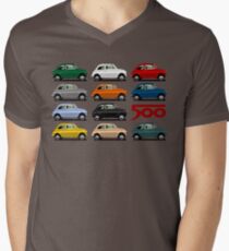 Fiat 500 side view Men's V-Neck T-Shirt