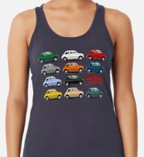 Fiat 500 side view Women's Tank Top