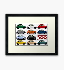 Fiat 500 side view Framed Print