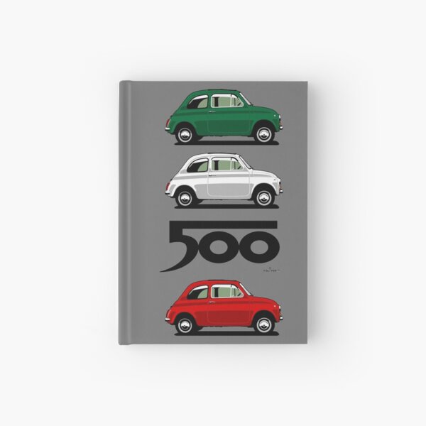 Vue latérale de la Fiat 500 Carnet cartonné