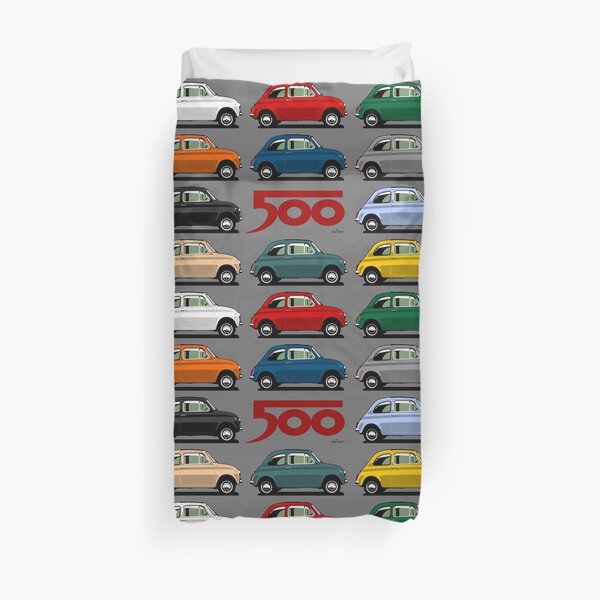 Fiat 500 side view Duvet Cover