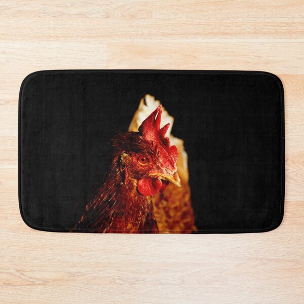 Item preview, Brown chicken portrait on a black background designed and sold by Michaelerch.