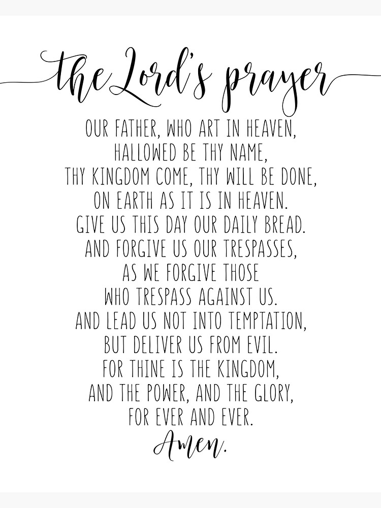 The Lord's Prayer Bible Wall Decal Our Father Vinyl Wall Art Scripture  Quote Faith Home Christian Decor Stickers