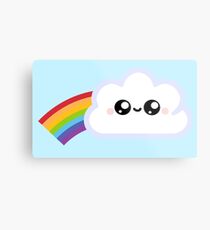 Kawaii Cloud Metal Print
