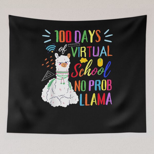 Item preview, 100 Days Of Virtual School No Prob Llama 100th Day Of School designed and sold by charissamo77.