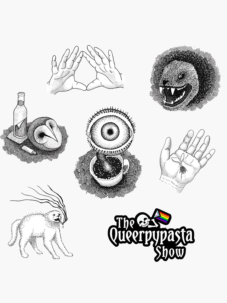 Thumbnail 3 of 3, Sticker, Something Weird Happened Today - The Queerpypasta Show designed and sold by Queerpypasta.