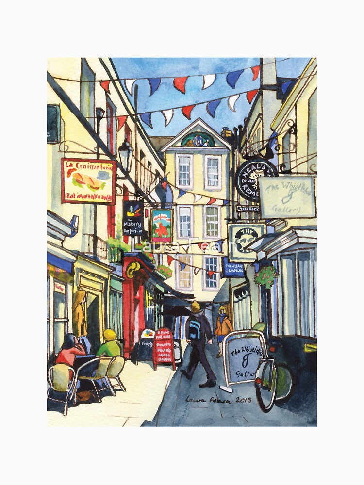 Bunting at Northumberland Place, Bath. by Laura-Fearn