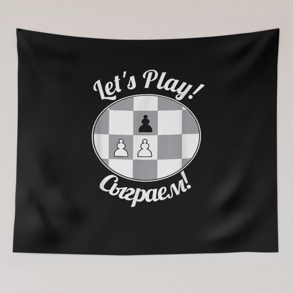Item preview, Chess Opening Queens Gambit Let's Play English Russian designed and sold by charissamo77.