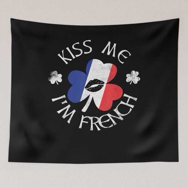 Item preview, Kiss Me I'm French Funny St Patrick's Day French Gift designed and sold by charissamo77.