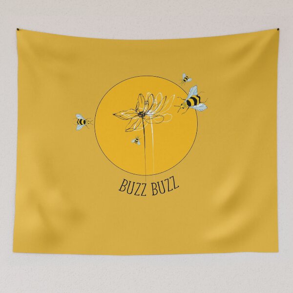 Item preview, Aesthetic yellow bees and flowers design designed and sold by DimDom.