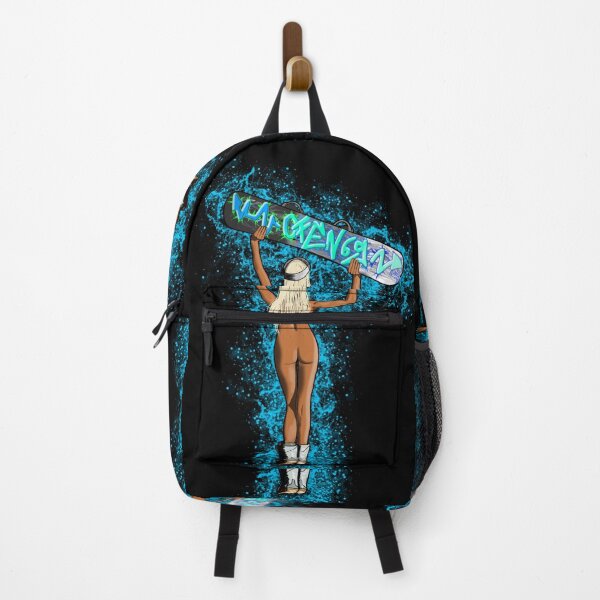 Item preview, female snowboarder blue splash designed and sold by Ofen69.