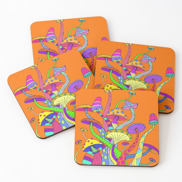 Item preview, Colorful Funky Hippy Mushrooms designed and sold by Alondra.