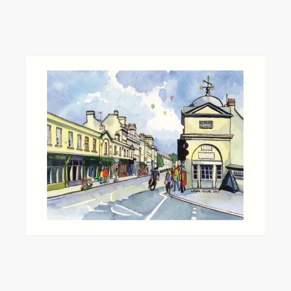 Pulteney Bridge in Bath with balloons Art Print