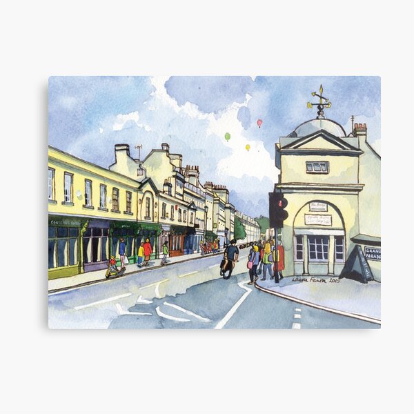 Pulteney Bridge in Bath with balloons Metal Print